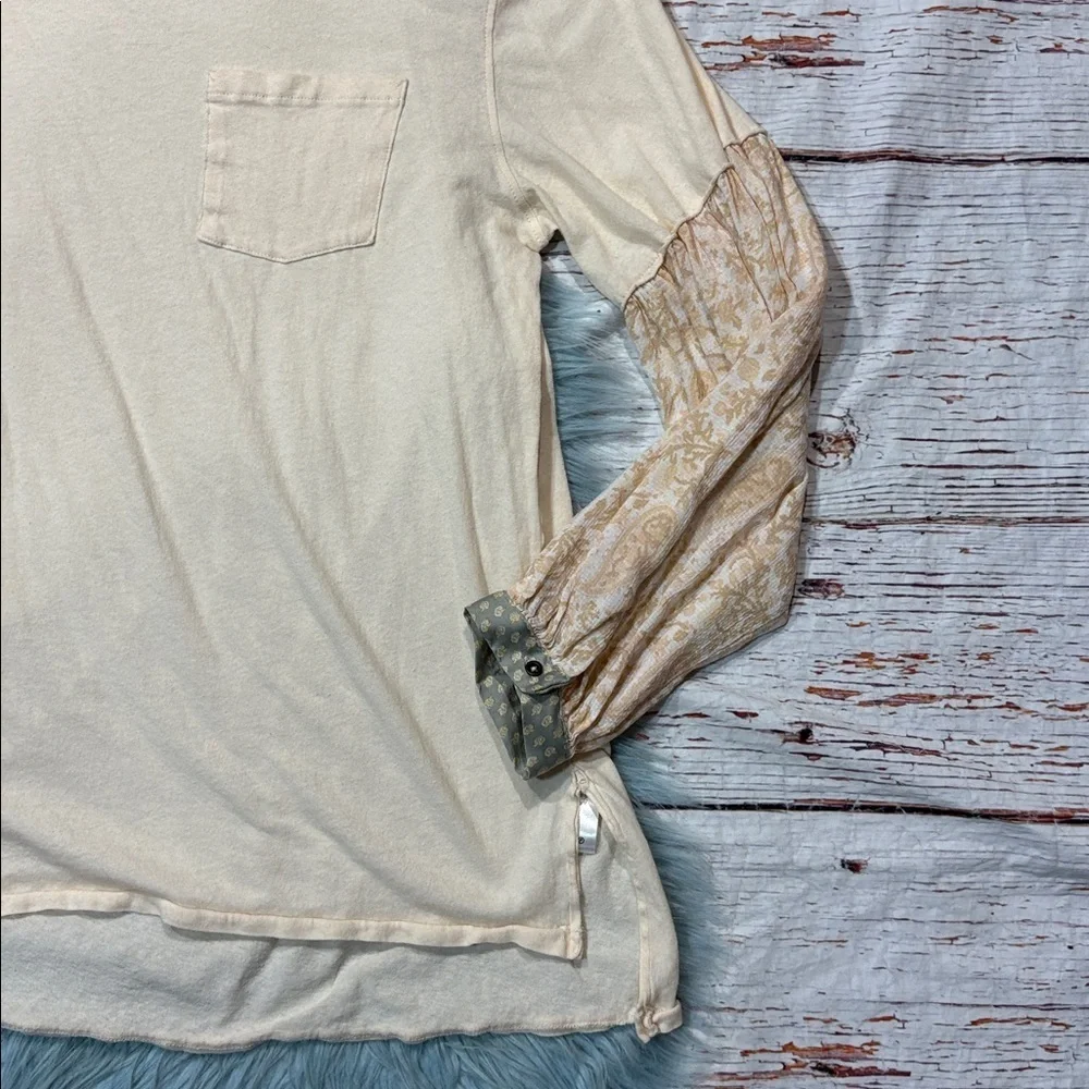 Free People We the Free Jade Puff Sleeve Top Ivory